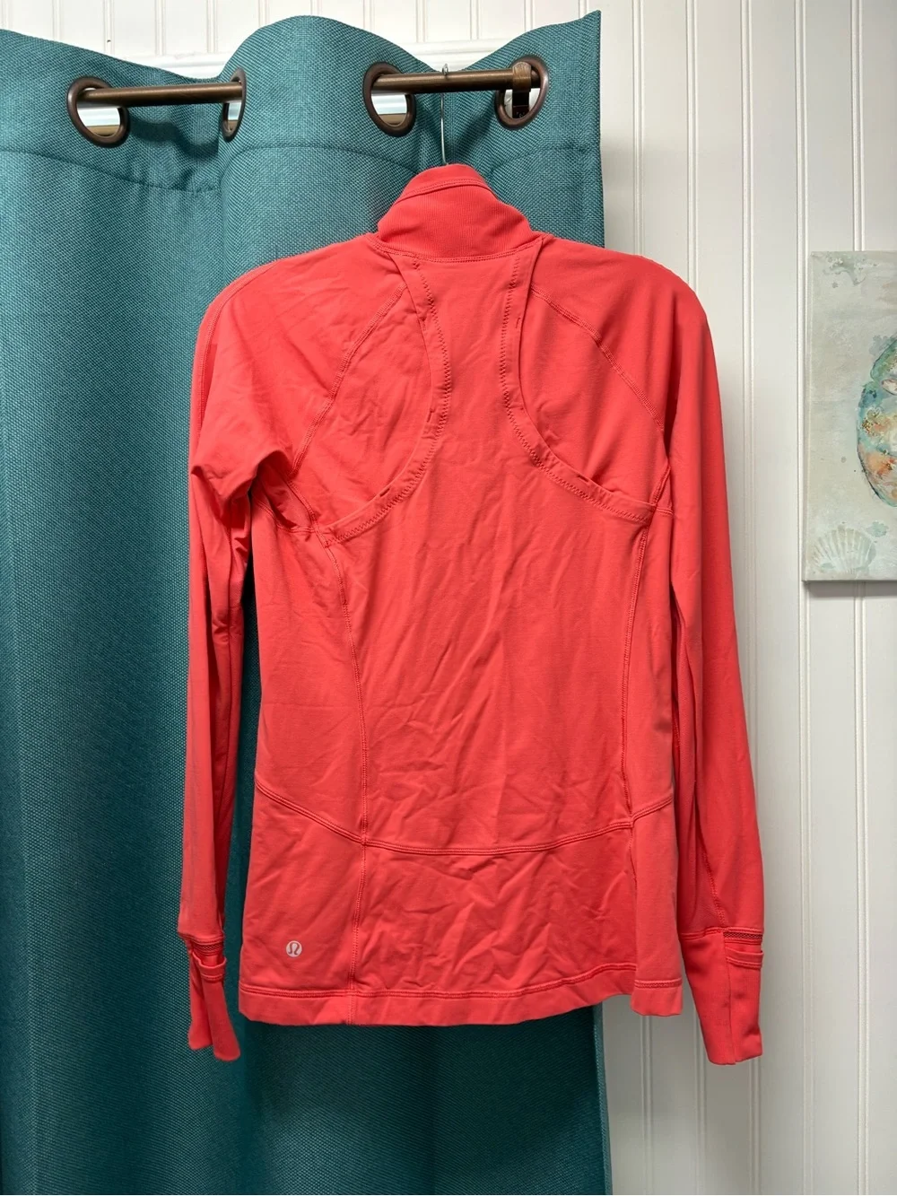Lululemon 1/4 zip burnt orange top size 6